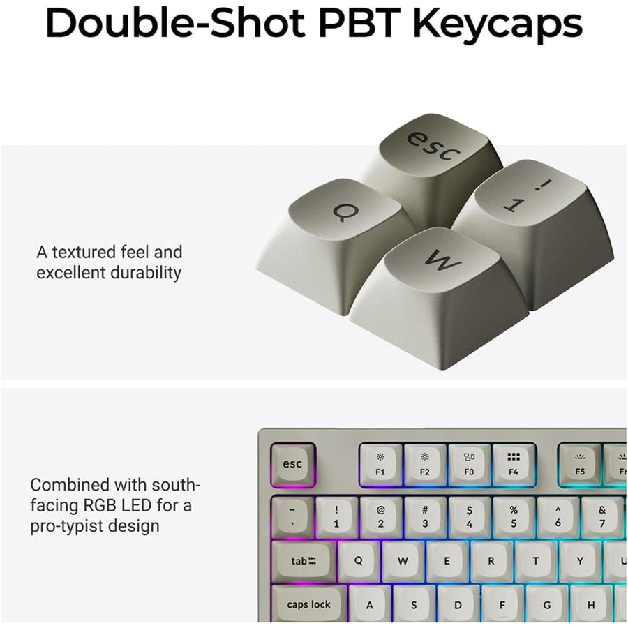Keychron C1 Pro 8K QMK Wired RGB Backlight (Hot-Swappable) Keychron Super BROWN Switch Custom Mechanical Keyboard