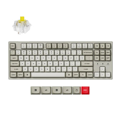 Keychron C1 Pro 8K QMK Wired RGB Backlight (Hot-Swappable) Keychron Super BANANA Switch Custom Mechanical Keyboard
