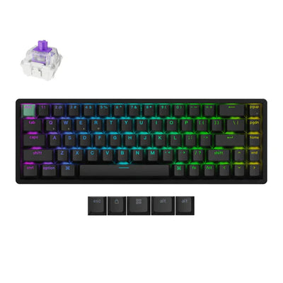 Keychron K6 HE Wireless Black Gateron Double-Rail Magnetic Nebula Switch Keyboard