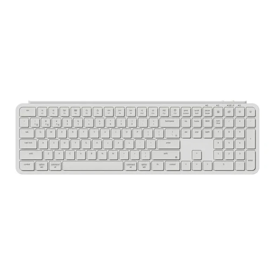 Keychron B6P-K8 B6 Pro 10% Ultra-Slim Wireless Keyboard - Ivory White