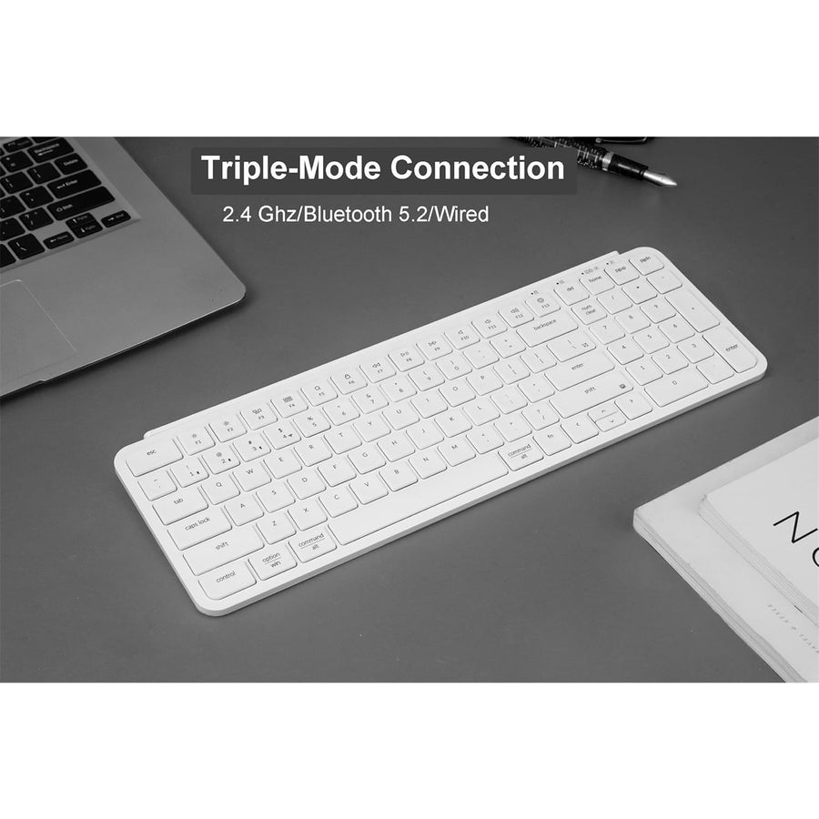 Keychron B2 Pro 96% Ultra-Slim Wireless Keyboard - Ivory White