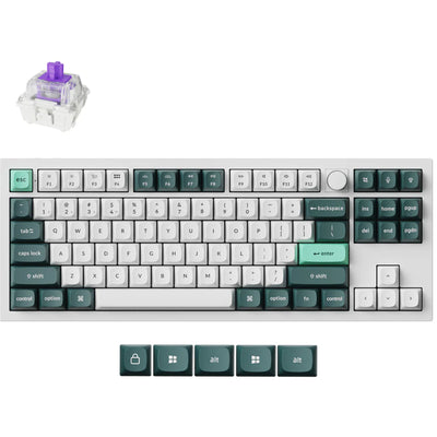 Keychron Q3 HE QMK Fully Assembled Knob Shell White Gateron Double-Railed Magnetic Nebula Switch Wireless Custom Keyboard