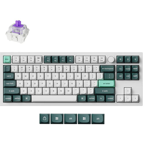 Keychron Q3 HE QMK Fully Assembled Knob Shell White Gateron Double-Railed Magnetic Nebula Switch Wireless Custom Keyboard