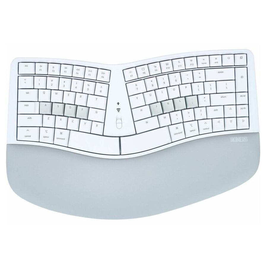 Kinesis mWave Mechanical Keyboard White - Wired & Wireless Bluetooth for Mac