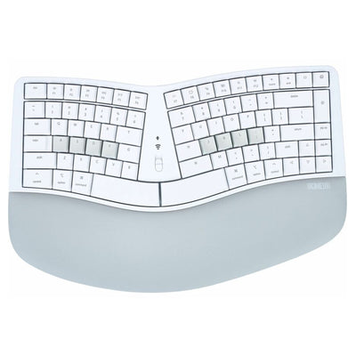 Kinesis mWave Mechanical Keyboard White - Wired & Wireless Bluetooth for Mac