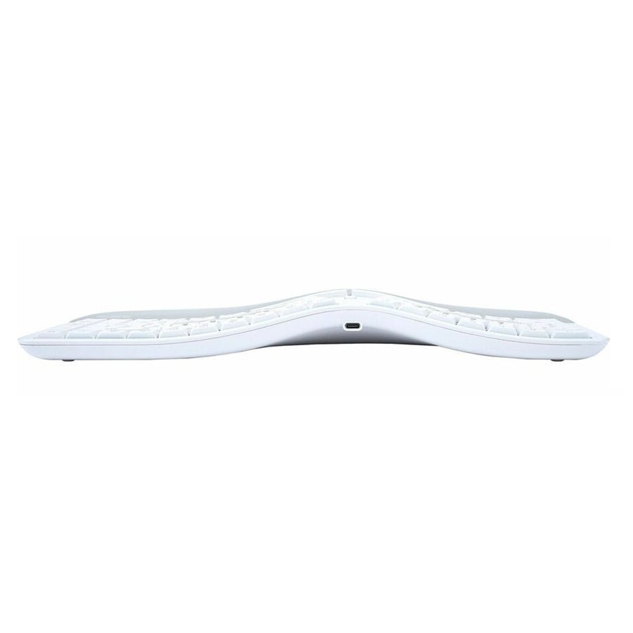 Kinesis mWave Mechanical Keyboard White - Wired & Wireless Bluetooth for Mac