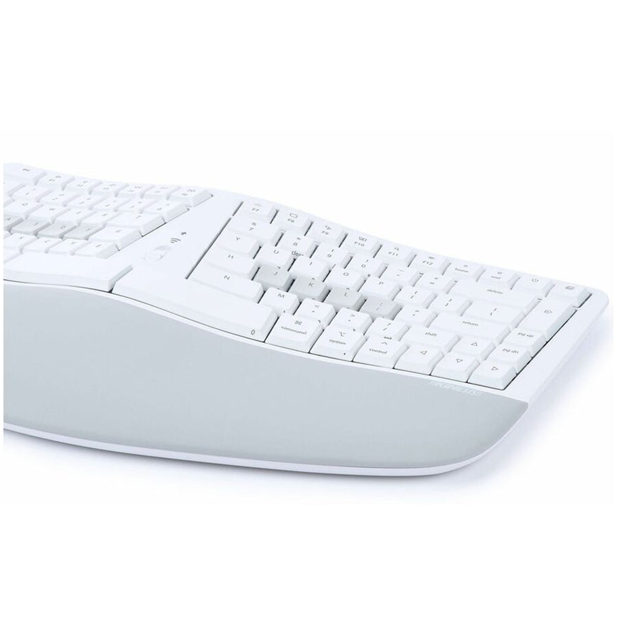 Kinesis mWave Mechanical Keyboard White - Wired & Wireless Bluetooth for Mac