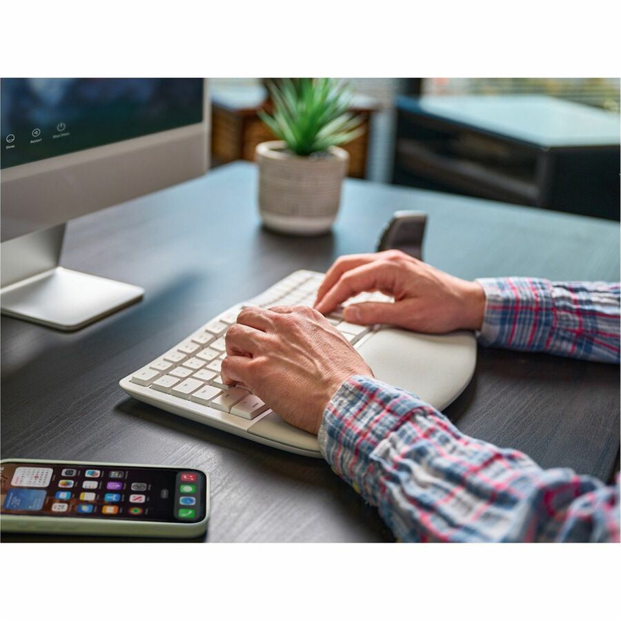 Kinesis mWave Mechanical Keyboard White - Wired & Wireless Bluetooth for Mac
