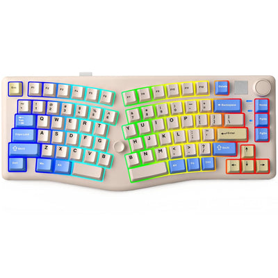 LEOBOG A75 75% Alice Layout Tri-mode Mechanical Keyboard  with Joystick - Pepper White