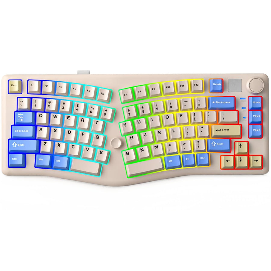 LEOBOG A75 75% Alice Layout Tri-mode Mechanical Keyboard  with Joystick - Pepper White
