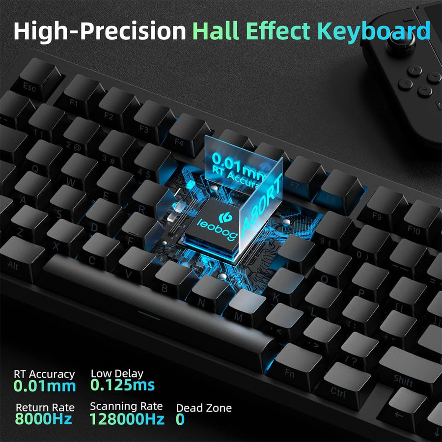 LEOBOG A80RT HE Wired Gaming Keyboard - Black