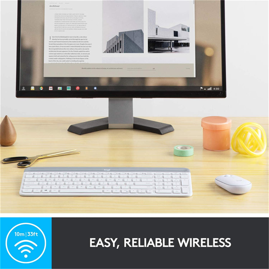Logitech 920-009183 - MK470 SLIM WIRELESS COMBO - WHITE