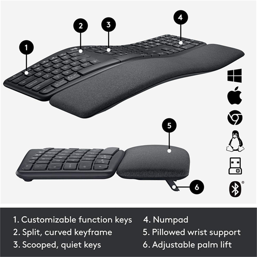 Logitech 920-010111 - K860 ERGONOMIC KEYBOARD