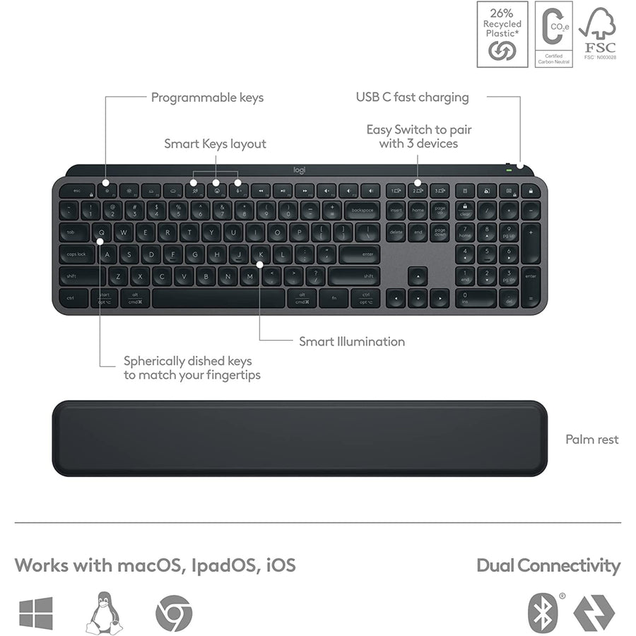 920-011605 - Logitech MX Keys S/Anywhere 3S Combo