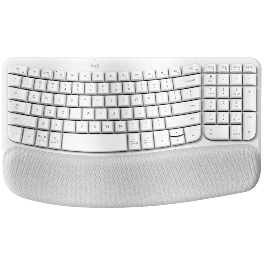 Logitech 920-012282 - Wave Keys Ergo Keyboard - Off White
