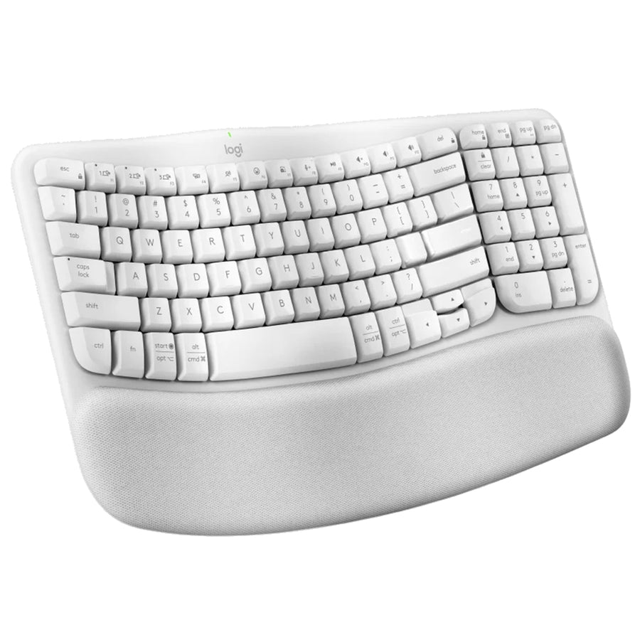 Logitech 920-012282 - Wave Keys Ergo Keyboard - Off White