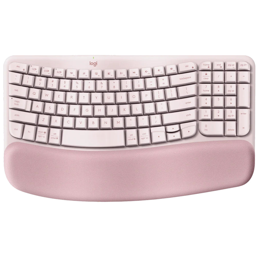 Logitech 920-012514 - Wave Keys Kabellose ergonomische Tastatur Rose