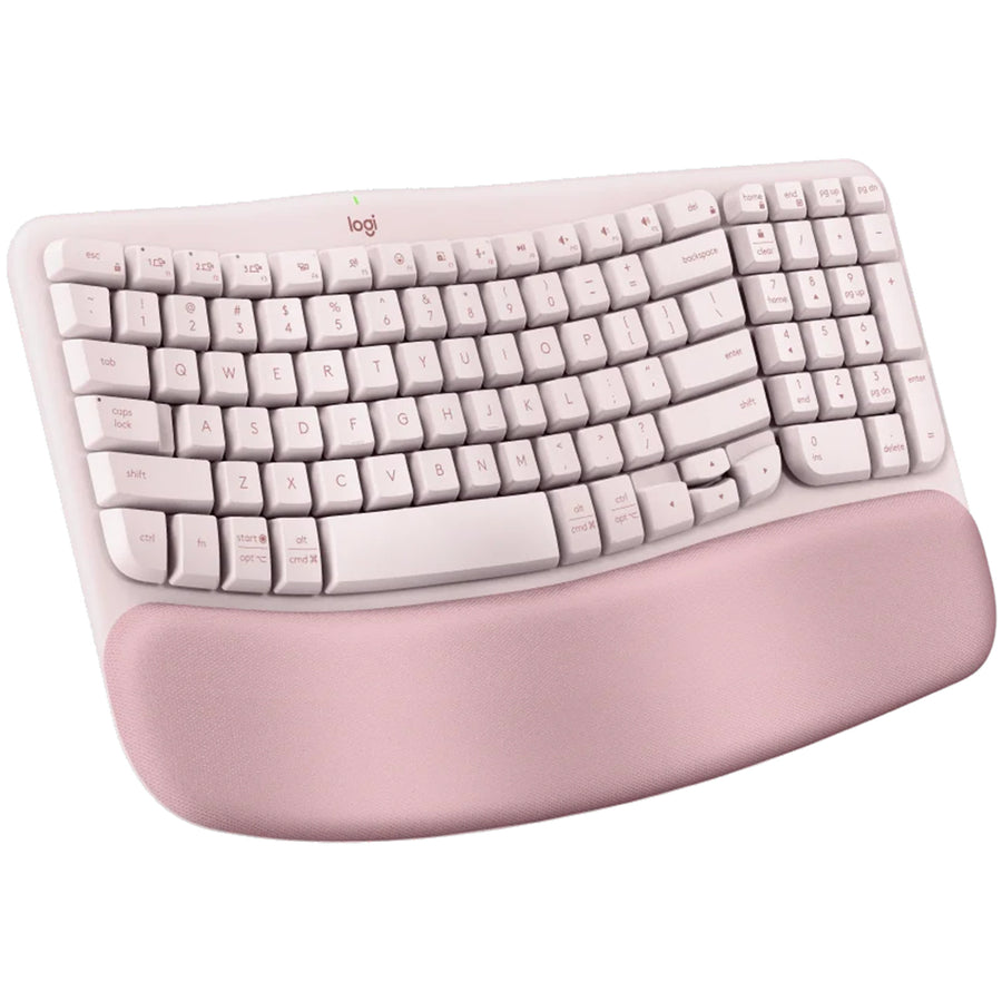 Logitech 920-012514 - Wave Keys Kabellose ergonomische Tastatur Rose