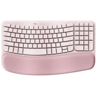 Logitech 920-012514 - Wave Keys Kabellose ergonomische Tastatur Rose