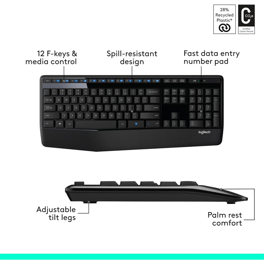 Logitech 920-012926 - WIRELESS COMBO MK345 - BLACK