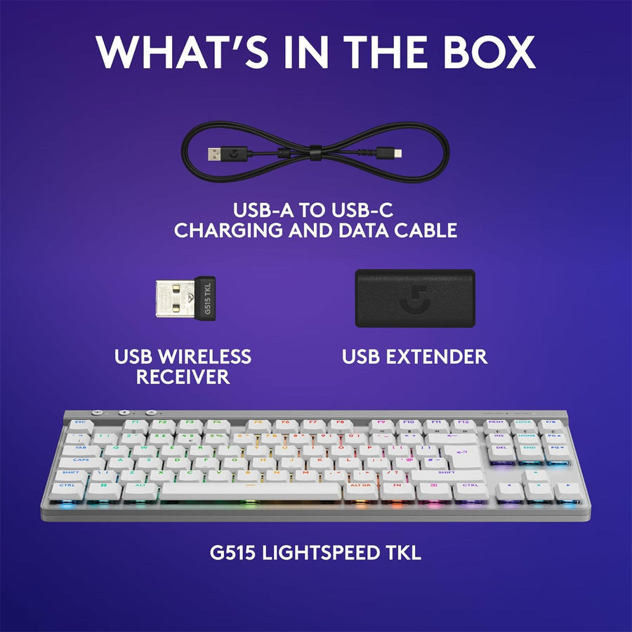 Astro 920-012581 - G515 LIGHTSPEED TKL Wless Keyboard WHT