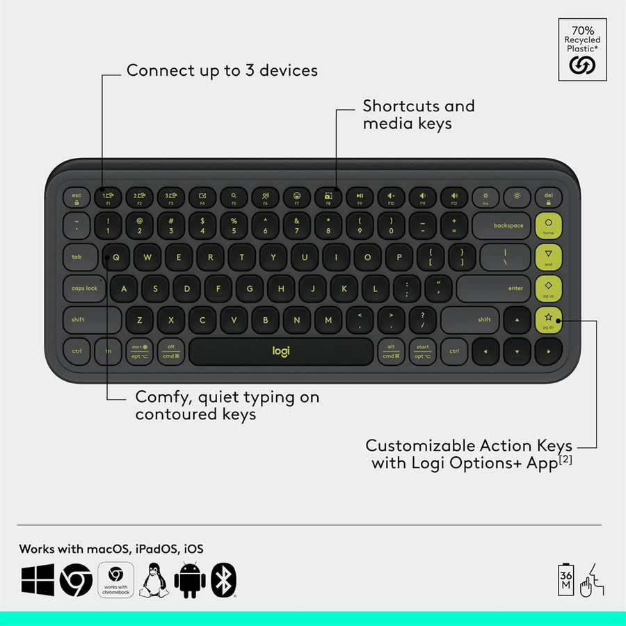 920-013121 - Logitech POP ICON Combo - GRAPHITE