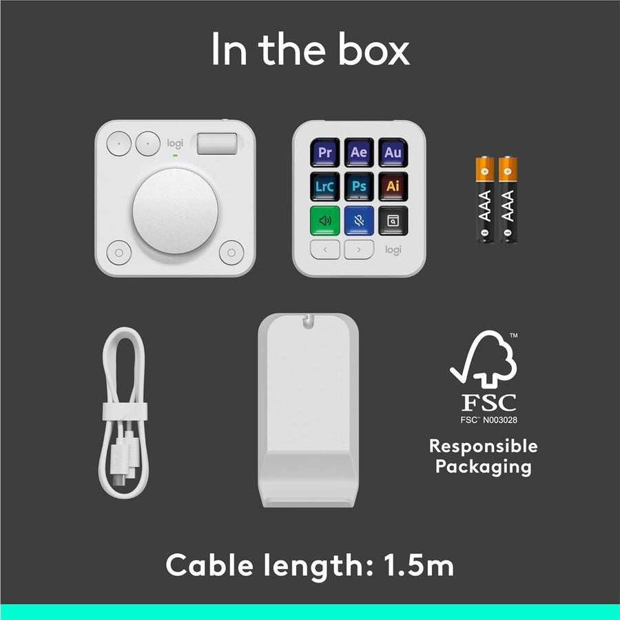 920-012661 - Logitech MX Creative Console - Pale Grey