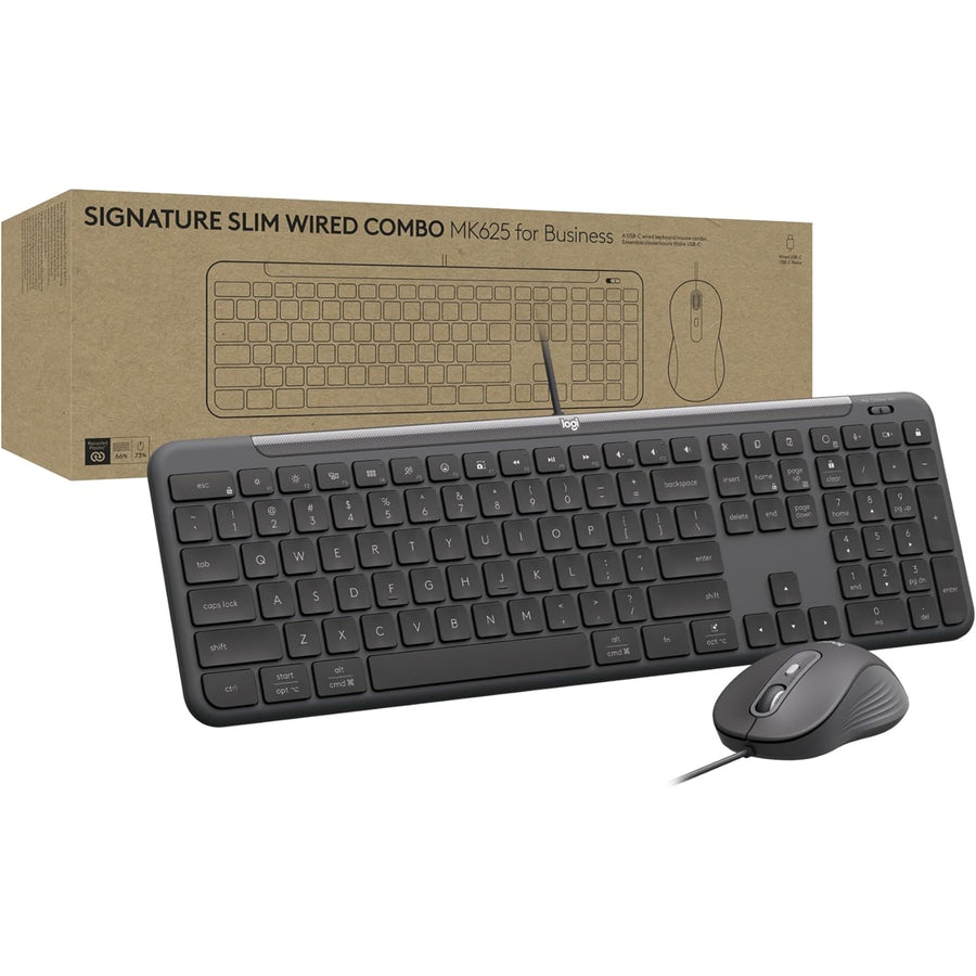 920-013351 - Logitech MK620 Signature Slim USB-C Wired Combo for Business