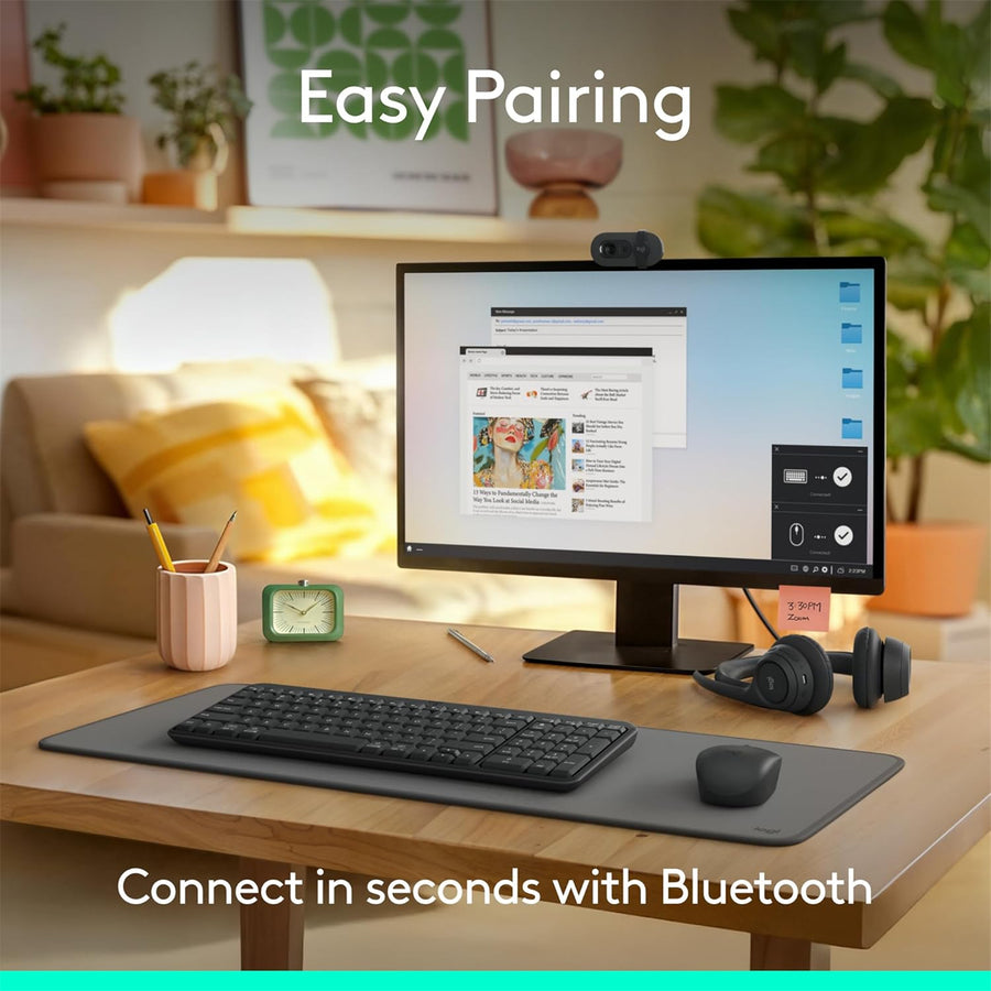 Logitech MK250 Bluetooth Desktop Keyboard & Mouse Combo - Graphite