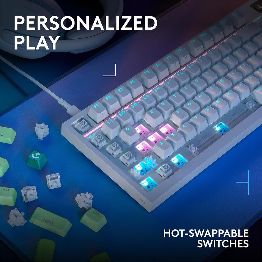 Logitech G316 X 98 Wired Gaming Keyboard - White