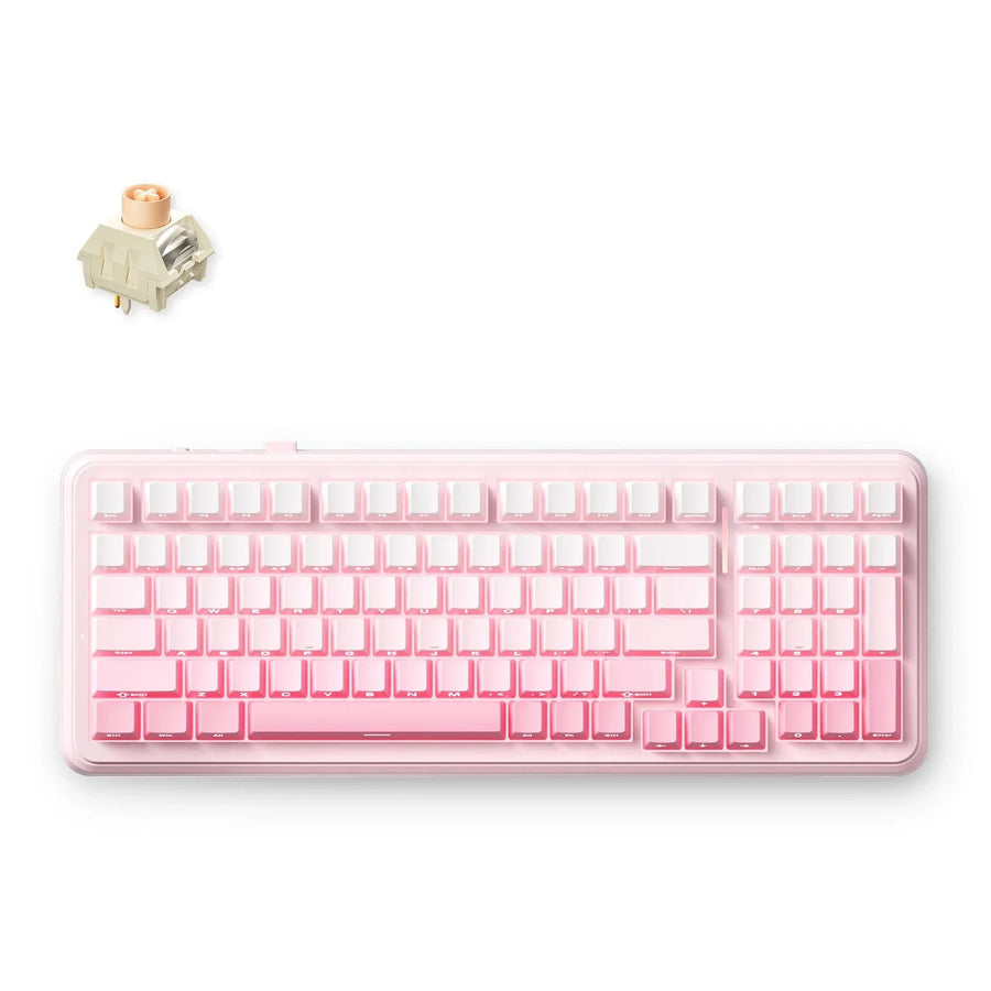 Mchose K99 v2 Tri-mode Wireless Mechanical Keyboard - Pink Gradient