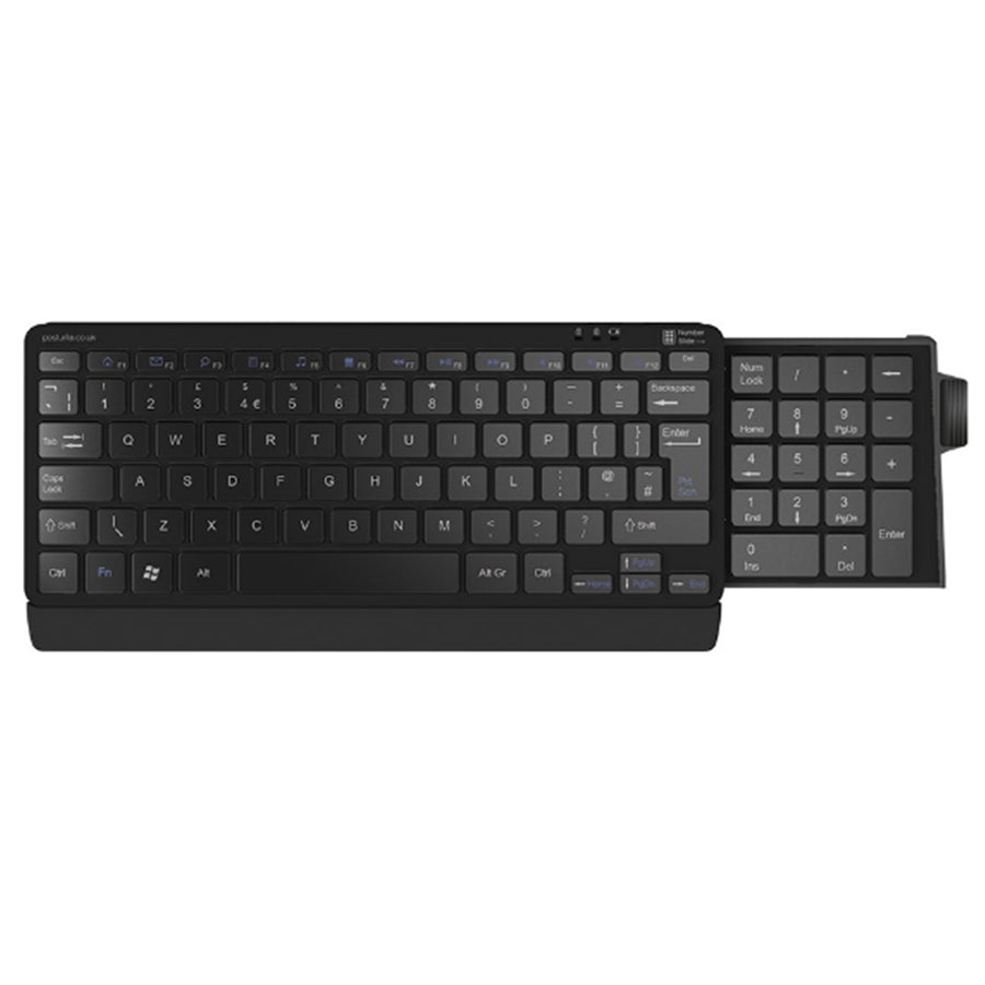 22MINISLB - KEYBOARD BLUETOOTH MINI POSTURITE V2 SLIDE PAD PC, MAC