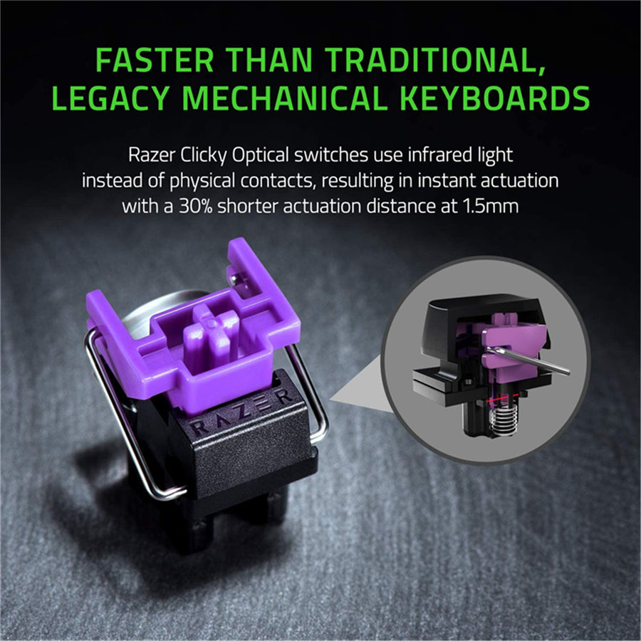RZ03-03390100-R3M1 - RAZER HUNTSMAN MINI - 60% OPTICAL GAMING KEYBOARD (CLICKY PURPLE SWITCH) - FRML PACKAGING