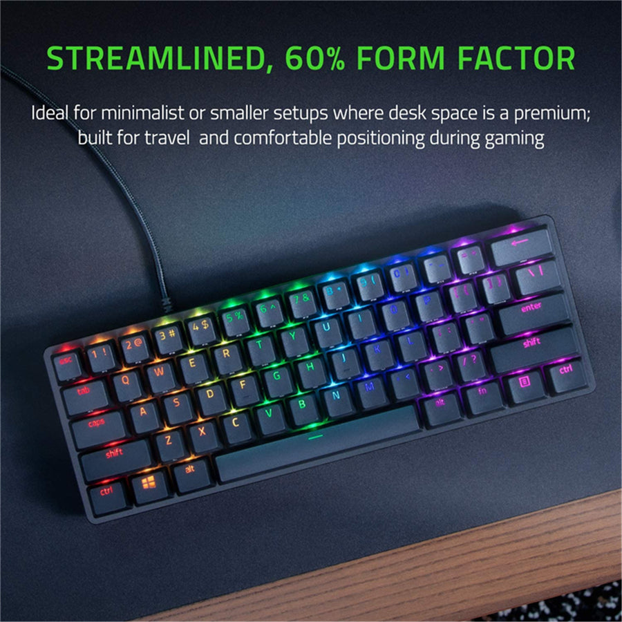 RZ03-03390100-R3M1 - RAZER HUNTSMAN MINI - 60% OPTICAL GAMING KEYBOARD (CLICKY PURPLE SWITCH) - FRML PACKAGING