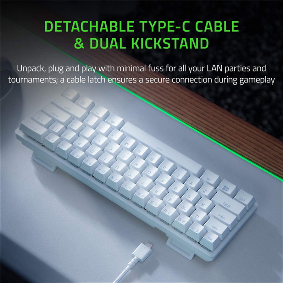 RZ03-03390300-R3M1 - RAZER HUNTSMAN MINI - MERCURY EDITION - 60% OPTICAL GAMING KEYBOARD (CLICKY PURPLE SWITCH) - FRML PACKAGING