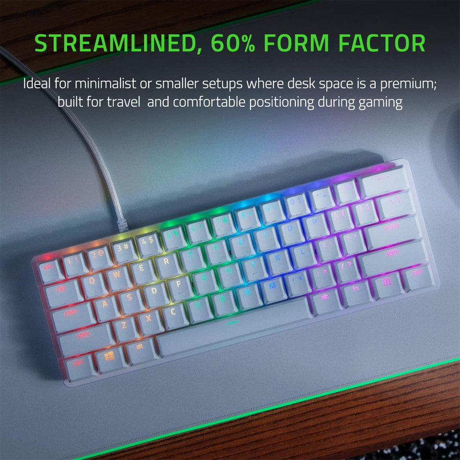 RZ03-03390400-R3M1 - RAZER HUNTSMAN MINI - MERCURY EDITION - 60% OPTICAL GAMING KEYBOARD (LINEAR RED SWITCH) - FRML PACKAGING