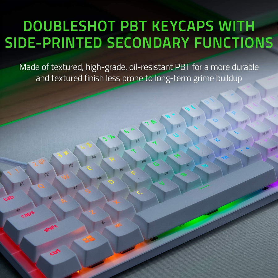 RZ03-03390400-R3M1 - RAZER HUNTSMAN MINI - MERCURY EDITION - 60% OPTICAL GAMING KEYBOARD (LINEAR RED SWITCH) - FRML PACKAGING