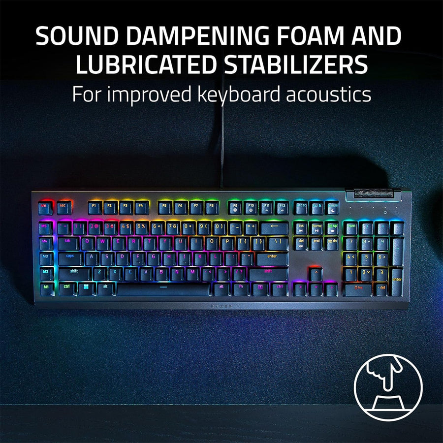 RZ03-04700100-R3M1 - RAZER BLACKWIDOW V4 X - MECHANICAL GAMING KEYBOARD (GREEN SWITCH) - US LAYOUT - FRML
