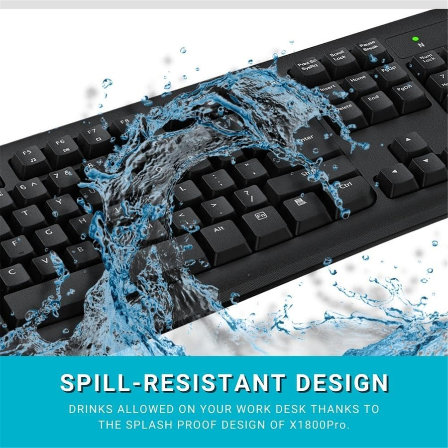 Rapoo X1800PRO wireless multimedia keyboard and mouse black