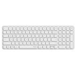 RAPOO-E9350L-WH - Rapoo E9350L Kabellose Multi-Modus Ultra-Slim Tastatur mit 99 Tasten, Bluetooth und 2.4G Weiß