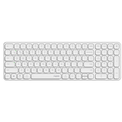 Rapoo E9350L Wireless Multi-mode Ultra-slim 99 Key Keyboard with Bluetooth and 2.4g White