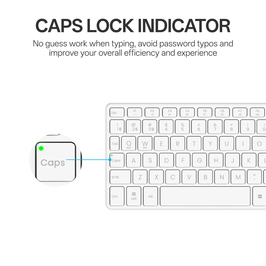 Rapoo  E900T  Wireless Touchpad Keyboard - White
