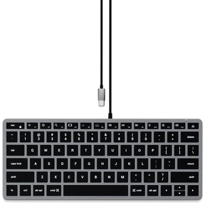 Satechi Slim W1 Wired USB-C Backlit Keyboard (Space Grey)