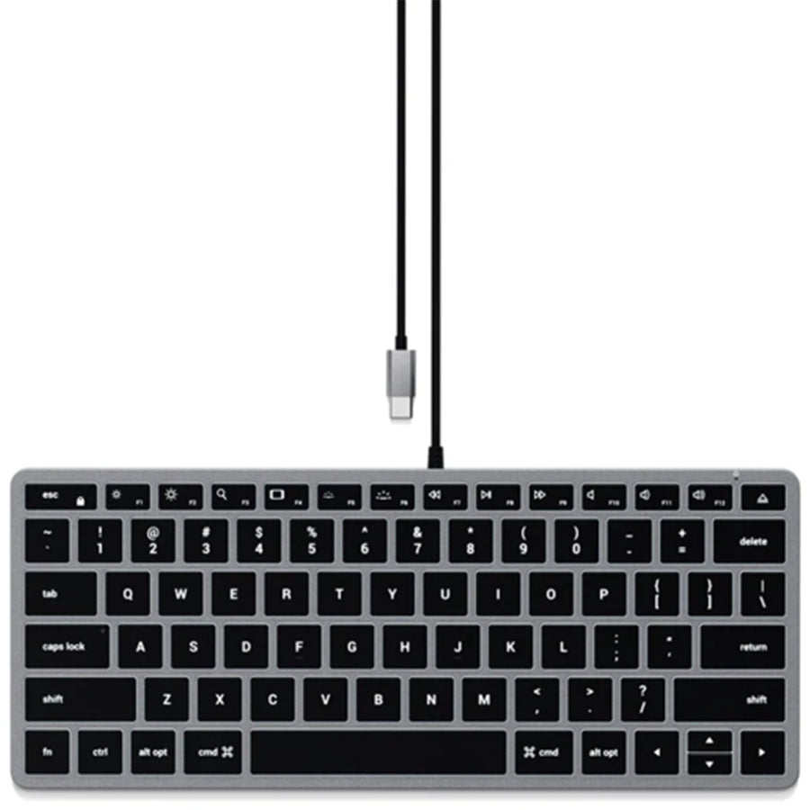 Satechi Slim W1 Wired USB-C Backlit Keyboard (Space Grey)