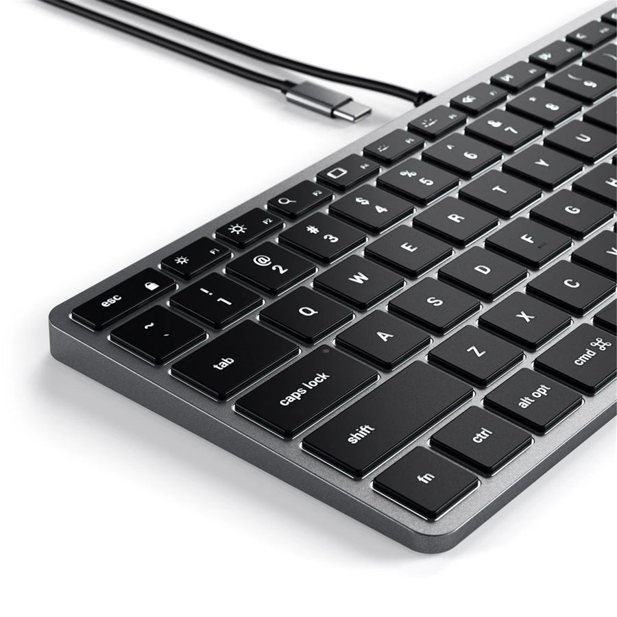 Satechi Slim W1 Wired USB-C Backlit Keyboard (Space Grey)