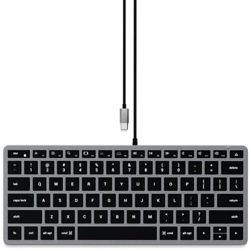 Satechi Slim W1 Wired USB-C Backlit Keyboard (Space Grey)