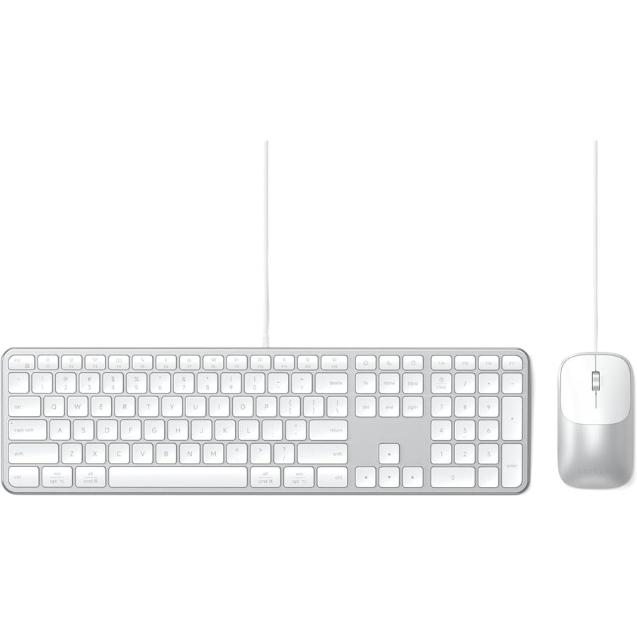 SATECHI ZEX3 Wired Keyboard & Mouse Combo - (Silver)