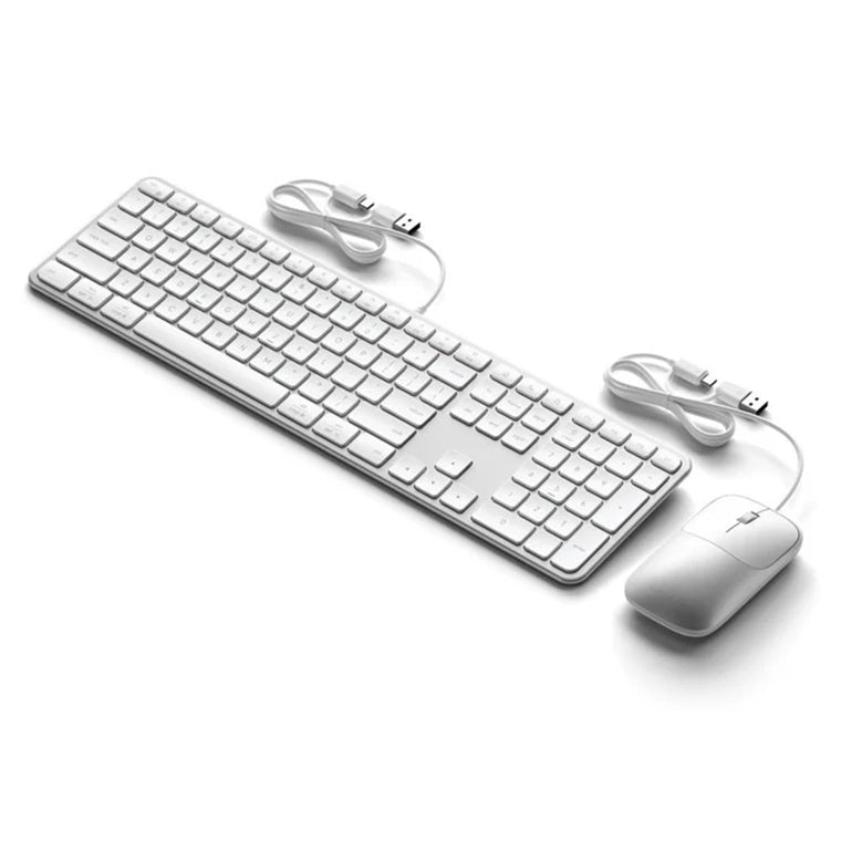 SATECHI ZEX3 Wired Keyboard & Mouse Combo - (Silver)