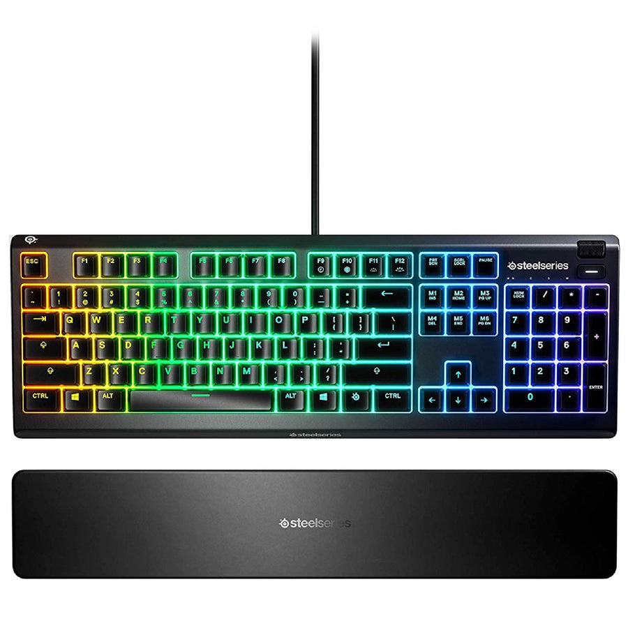 Steelseries Apex 3 RGB Gaming Keyboard with Magnetic Wrist Rest
