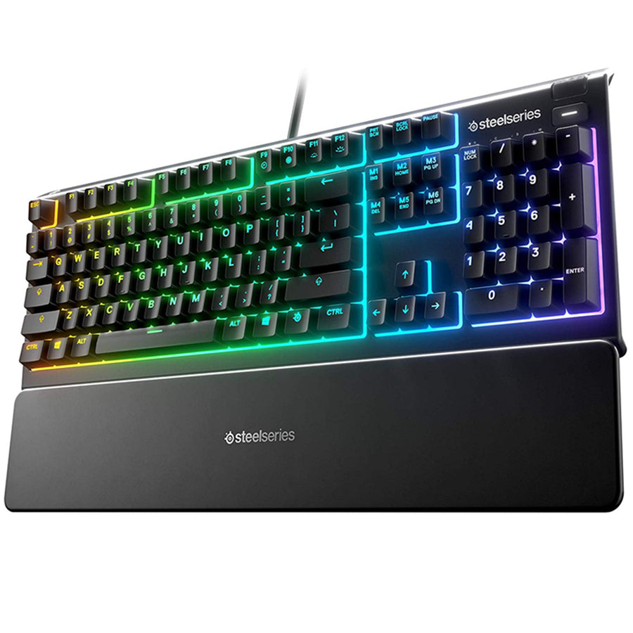 Steelseries Apex 3 RGB Gaming Keyboard with Magnetic Wrist Rest